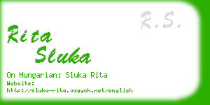 rita sluka business card